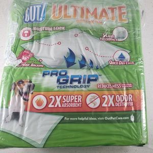 OUT Ultimate Training Pads for Dogs Quilted Fresh Scent 21x21in 50c New/Open